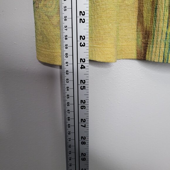 Live and Let Live yellow blue grunge boho art to wear 3/4 sleeve top size large - Picture 7 of 7